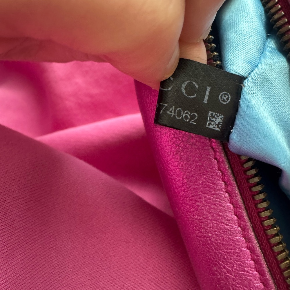 Gucci Women's Pink and Red Chevron Crossbody Bag - Picture 10 of 10